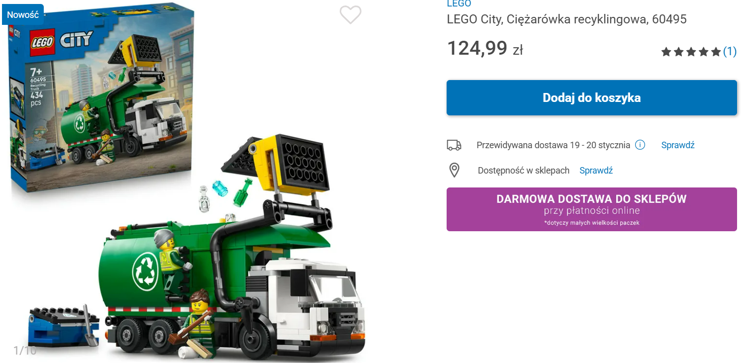 Okazja Cenowa (City) – 60495 Ciężarówka recyklingowa