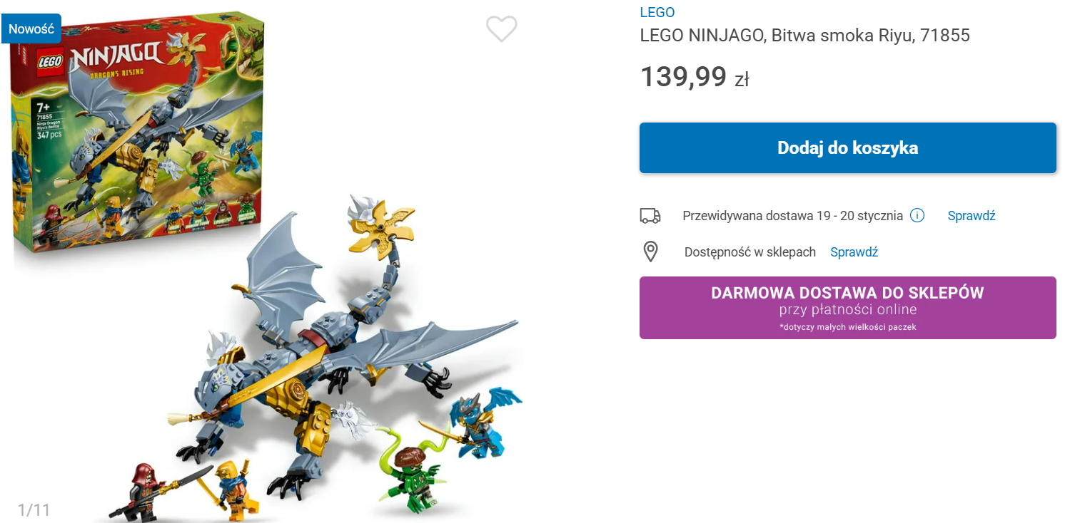 Okazja Cenowa (Ninjago) – 71855 Bitwa smoka Riyu