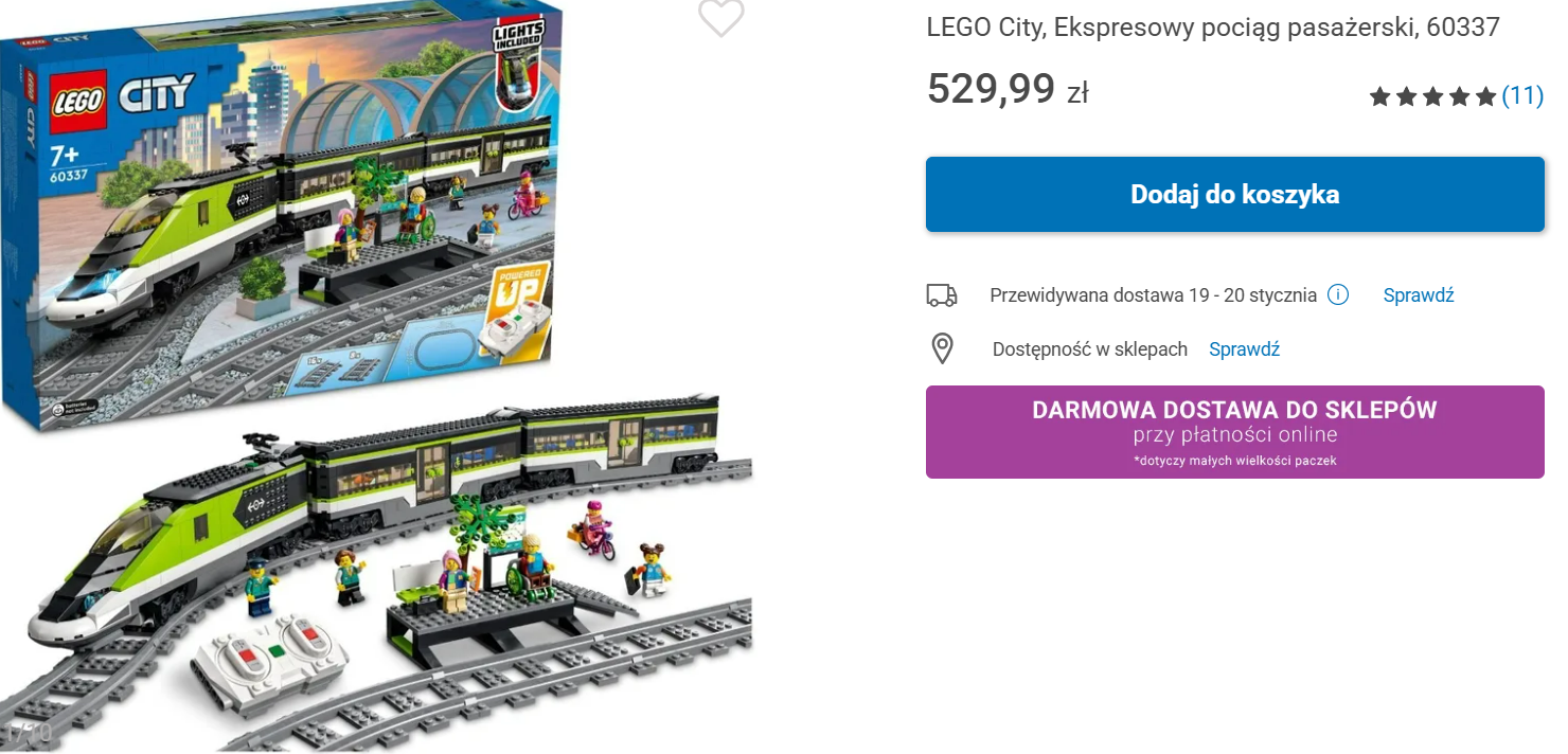 Okazja Cenowa (City) – 60337 Ekspresowy pociąg pasażerski