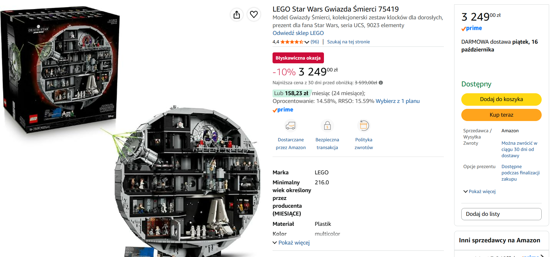 Okazja Cenowa (Star Wars) – 75419 Gwiazda Śmierci